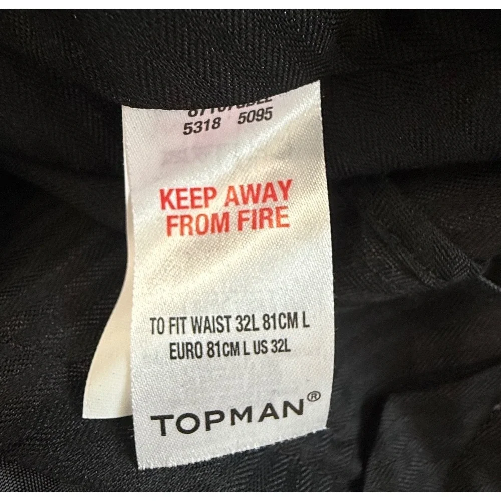 Topman Gray Skinny Dress Pants Mens 32x32 Slim Trousers office travel holiday
